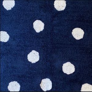 kate spade | Bath | Kate Spade Bathroom Rug Navy Blue And White Dots ...
